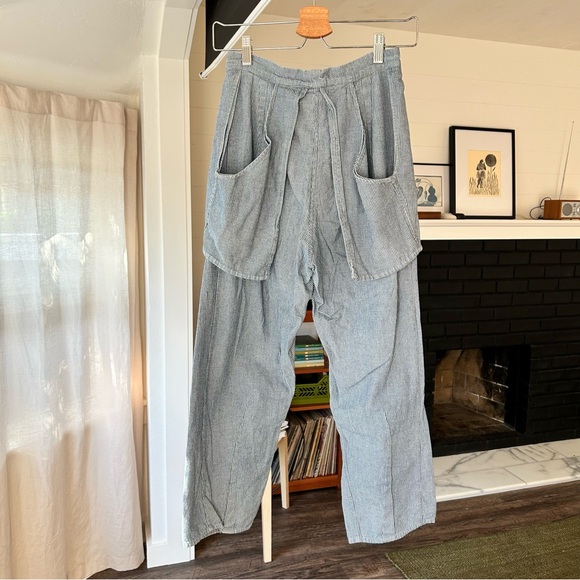 Eckhaus Latta Blue Pinstripe Inside Out Pants - Picture 3 of 6